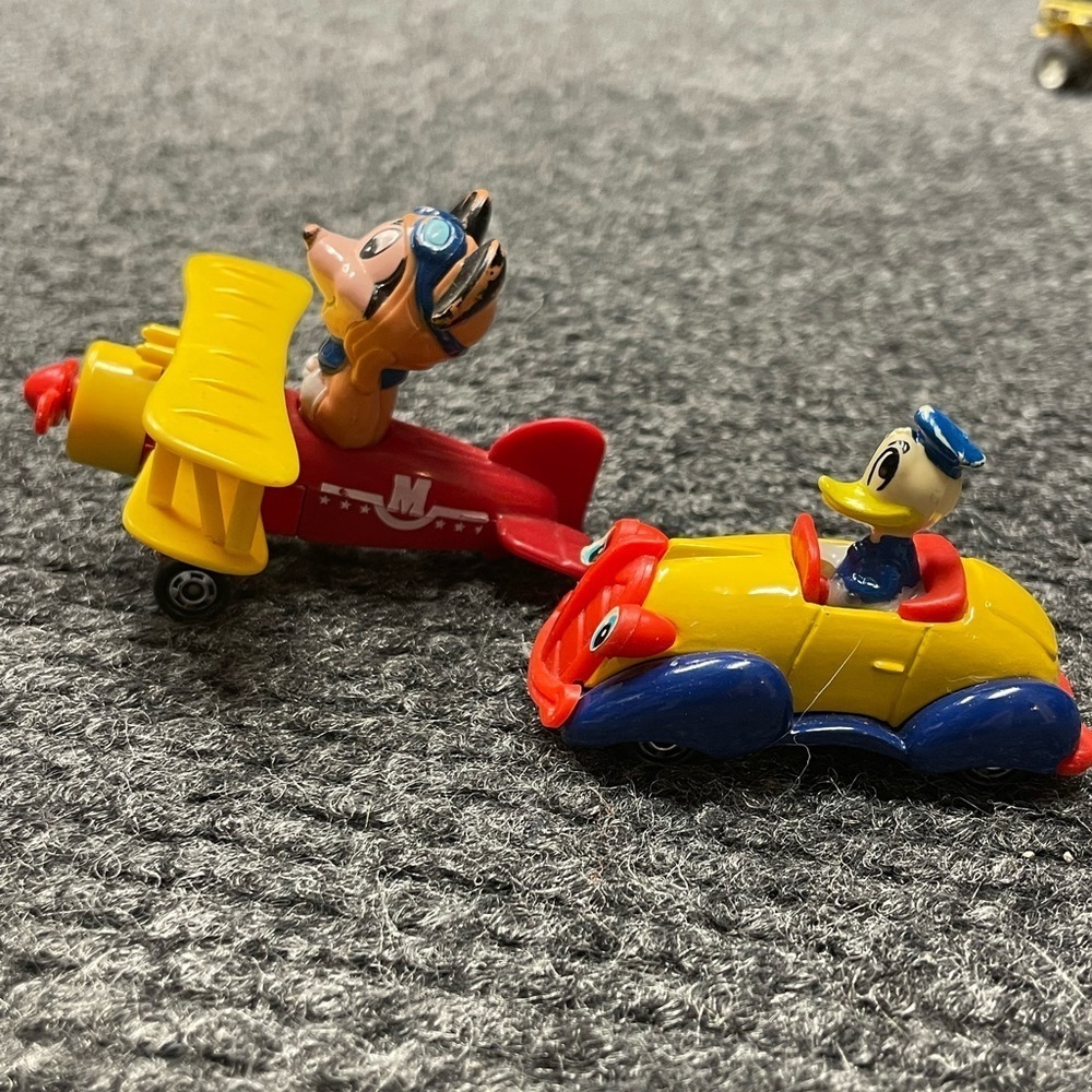 Vintage TOMY Disney Diecast Car Airplane Walt Disney Donald Duck Mickey Mouse